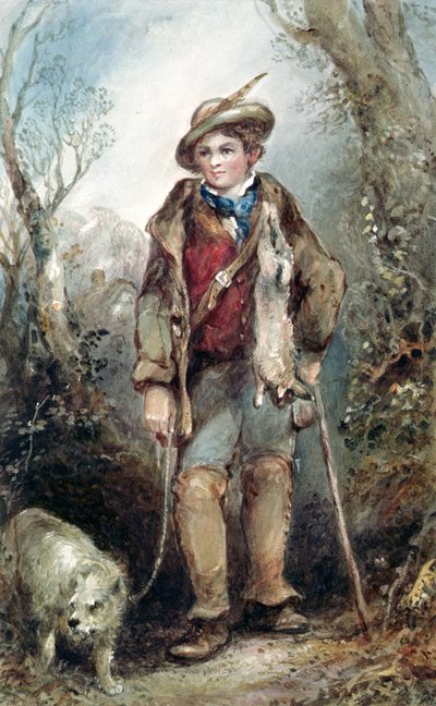 Boy with Rabbits by George Bryant Campion